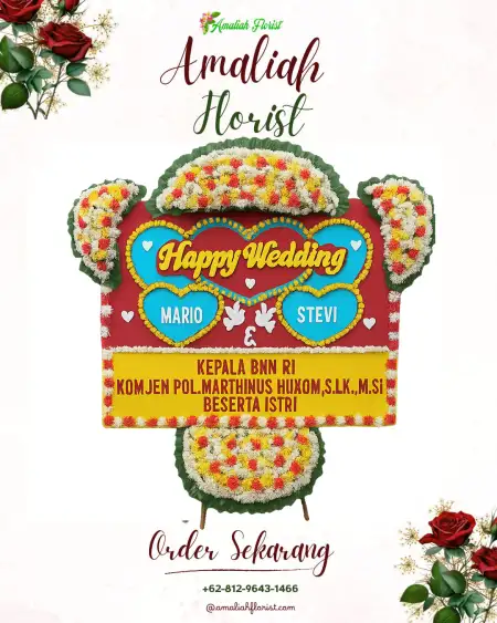 Papan Bunga Pernikahan Duri Kosambi